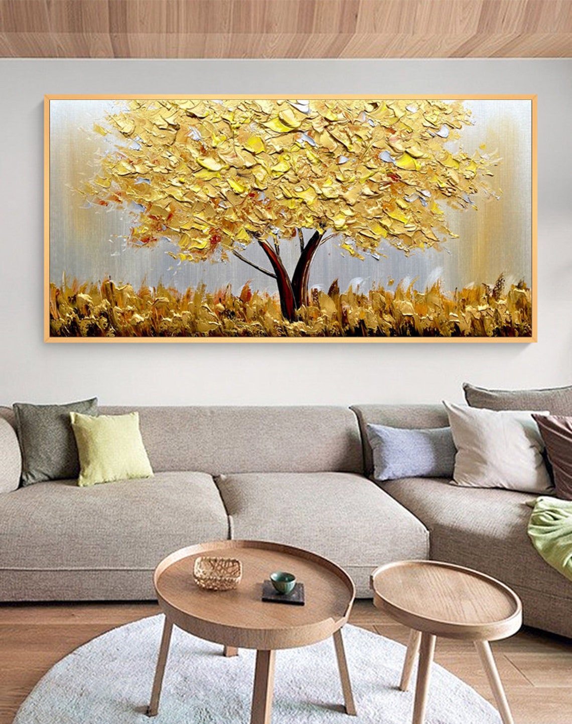Blooming Gold Tree On Canvas A - đánh giá và giá Plant Parenting